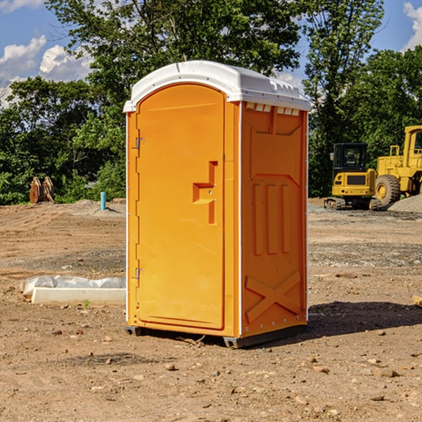 how often are the portable restrooms cleaned and serviced during a rental period in Hereford Texas